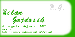 milan gajdosik business card